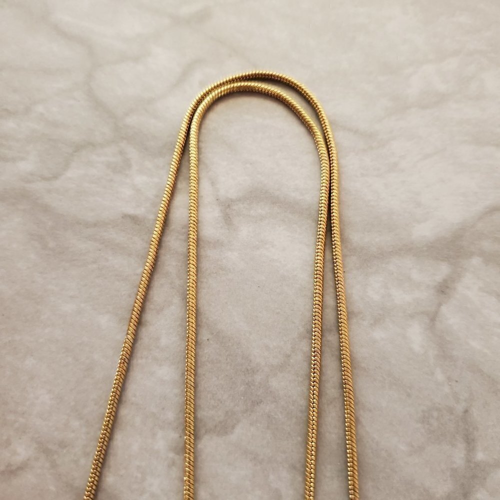 ✨ J.Crew snake Chain Rhinesontes Crystals Hoops Pendant Statement Necklace ✨ - Picture 5 of 12